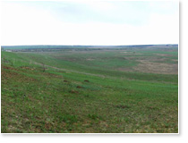 Задушное, круговая панорама с места старта на юго-западном склоне (май 2009).