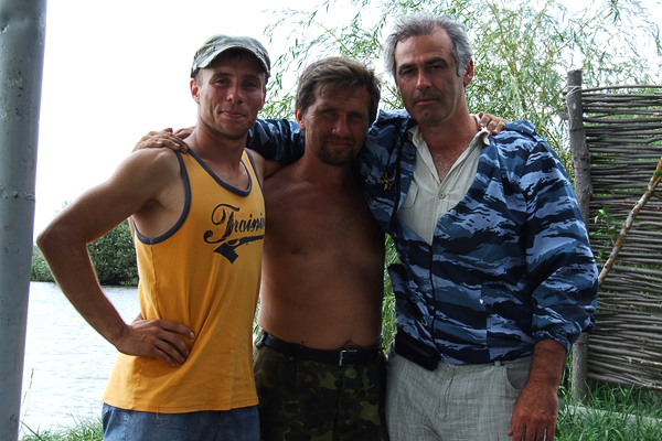 Встреча на озере. Слева направо: Юра, Вадим, Саня.