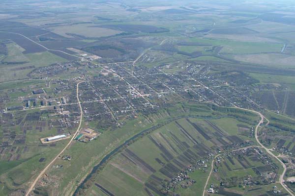 Новосиль с высоты 1200 м.