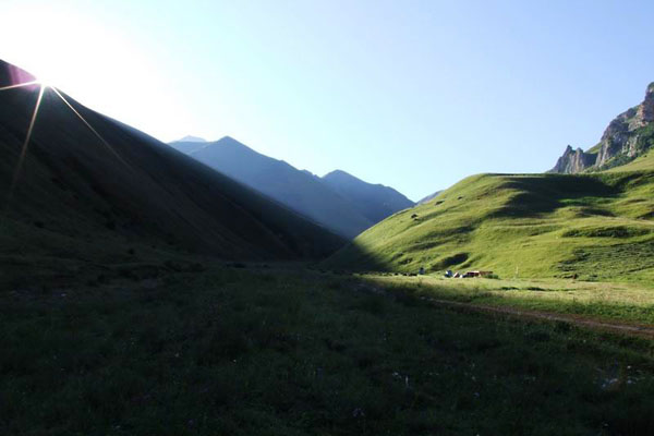 Утро в горах.