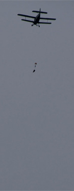 Раскрытие парашюта Д-6.