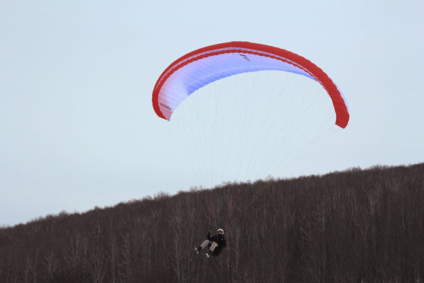 Наши поздравления Сане Шашкову с набором 100 м высоты над стартом в зимней Новосильской термичке.