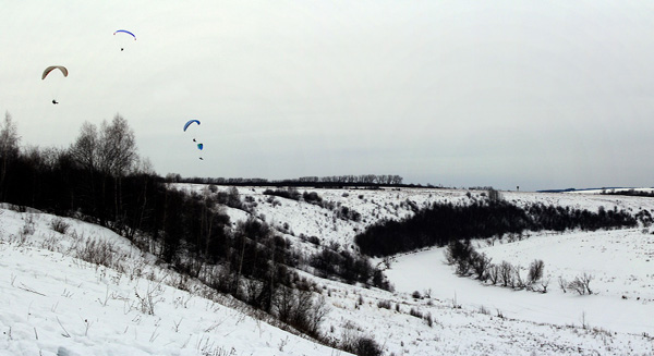 Панорамный вид с северной Новосильской учебки в сторону основного спортивного склона.