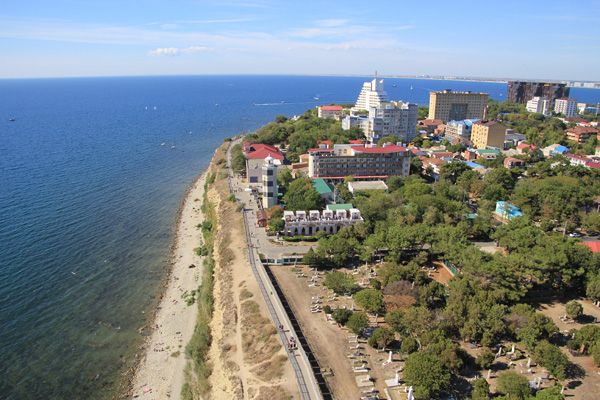 Анапский городской маяк. Вид сверху.