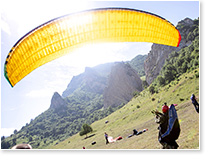 Параавис Рэй стартует в Чегеме (2022 г).